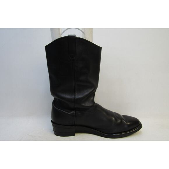 Mason Western Mens Size 14 C Narrow Width Black Leather Roper Cowboy Boots main image 10